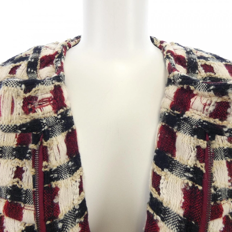 【Khuyến mãi】Áo khoác không cổ CHANEL 641064