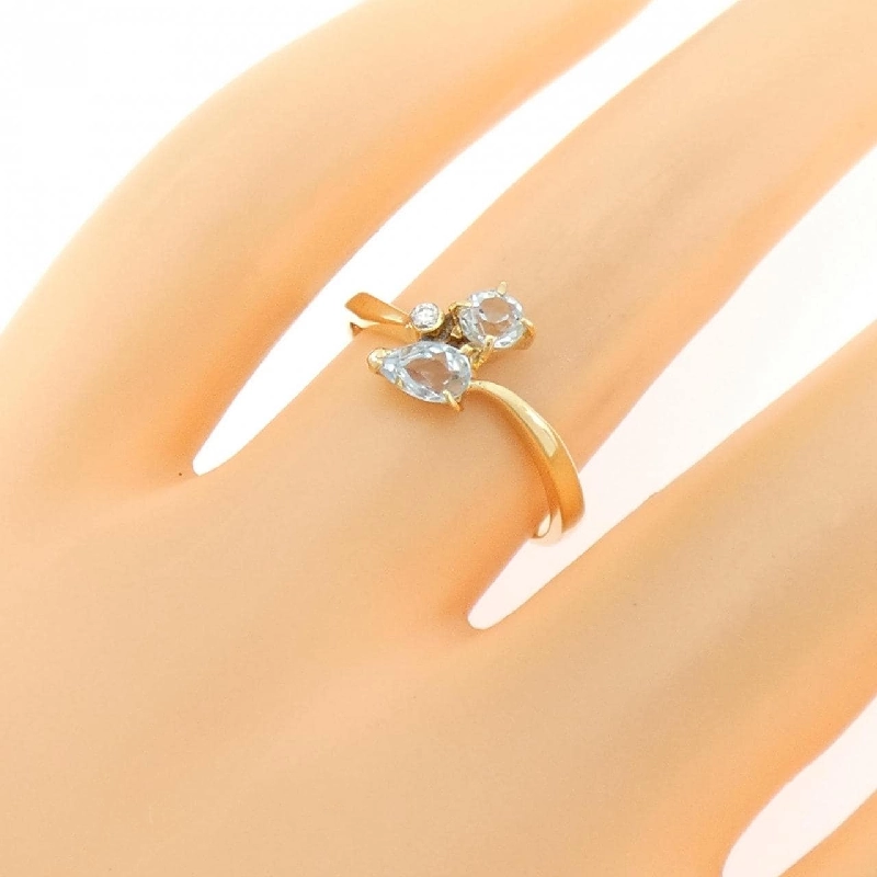 Nhẫn Aquamarine K18YG - Hàng hiệu Chính hãng 849398