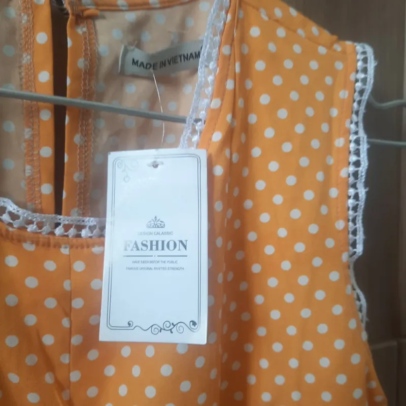 Áo nữ vàng chấm bi 925582