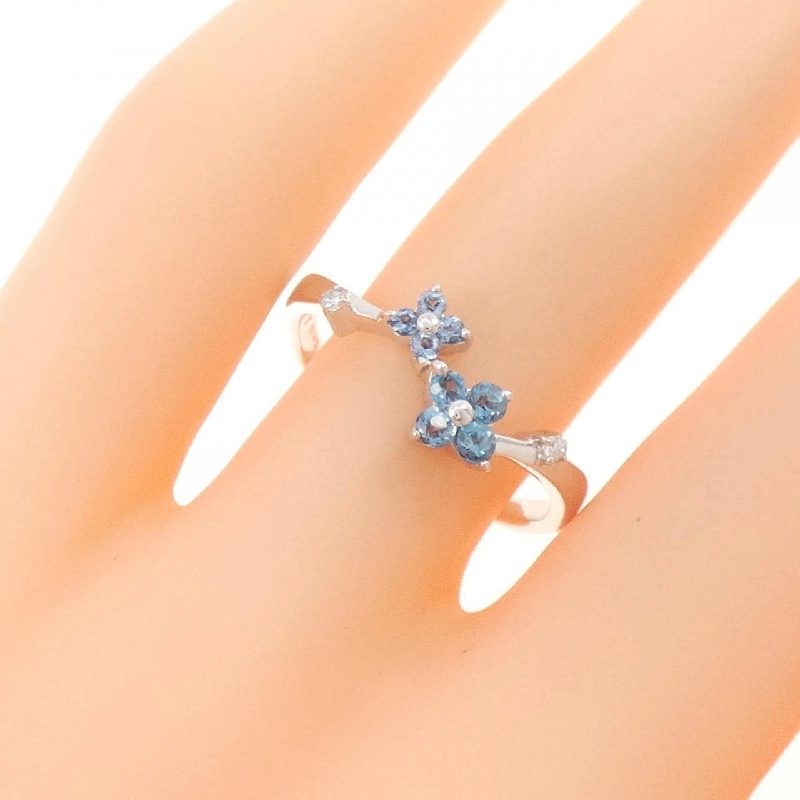 Nhẫn Aquamarine Hoa Kumikyoku - Hàng hiệu Chính hãng 833851