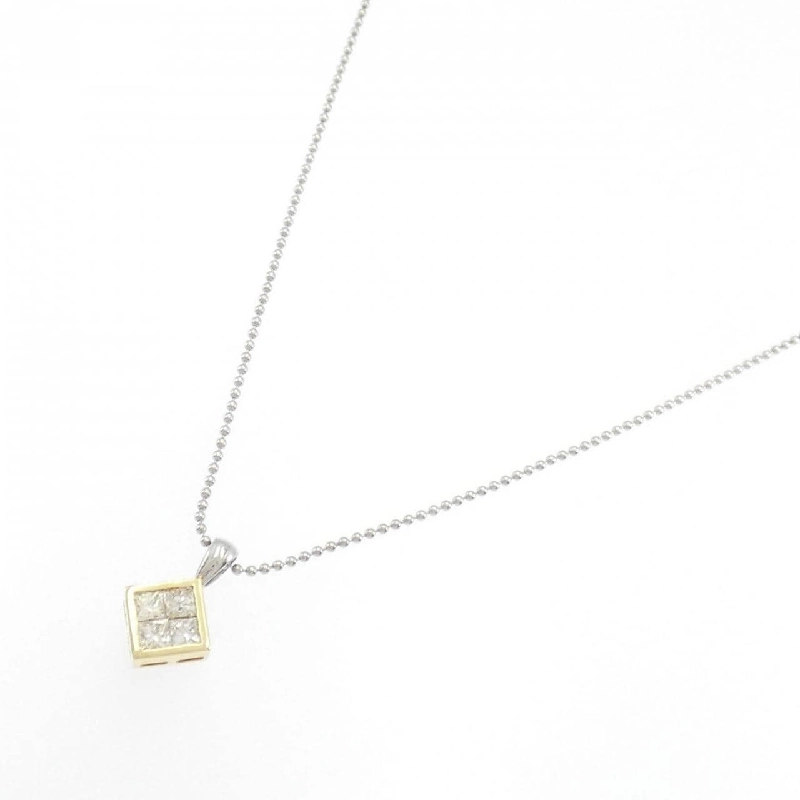 K18YG/PT900/PT850 Dây chuyền kim cương 0.50CT - Hàng hiệu Chính hãng 851142