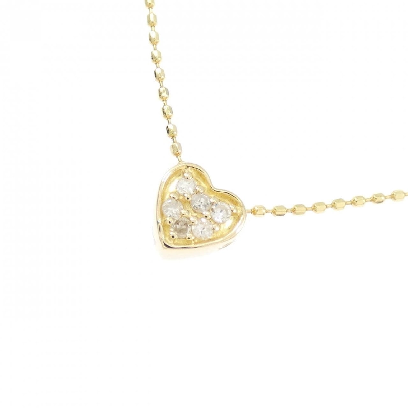 K18YG Dây chuyền kim cương hình trái tim - Hàng hiệu Chính hãng 863156