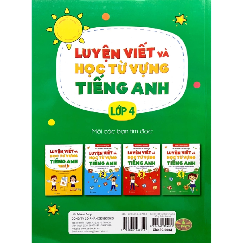 Luyện Viết Và Học Từ Vựng Tiếng Anh Lớp 4 - Theo Chương Trình Family And Friends (National Edition) - Mai Lan Hương, Hà Thanh Uyên 288730