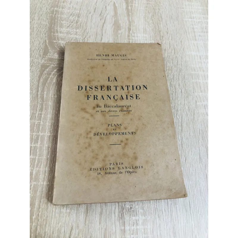 La Dissertation Française – Henri Maugis 971781