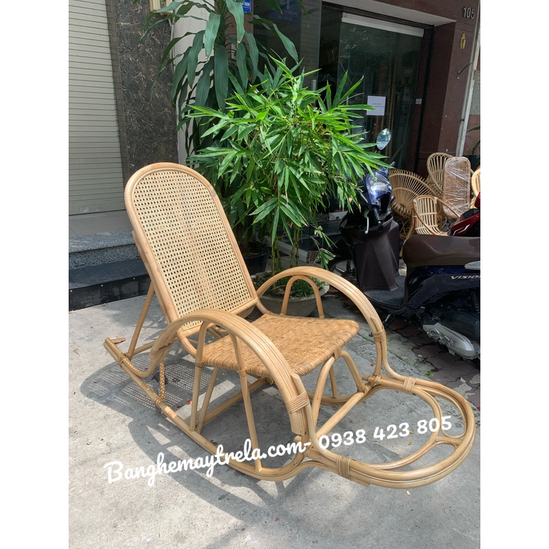 Ghế bập bênh kết hợp lưới mây đan 478123