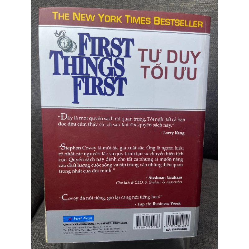 Tư duy tối ưu Stephen R Covey 2016 mới 75% ố bẩn viền HPB1305 459512