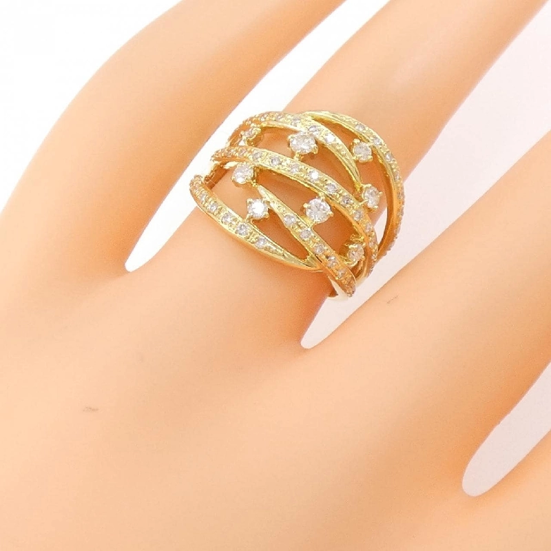 Nhẫn kim cương K18YG 0.60CT 671828