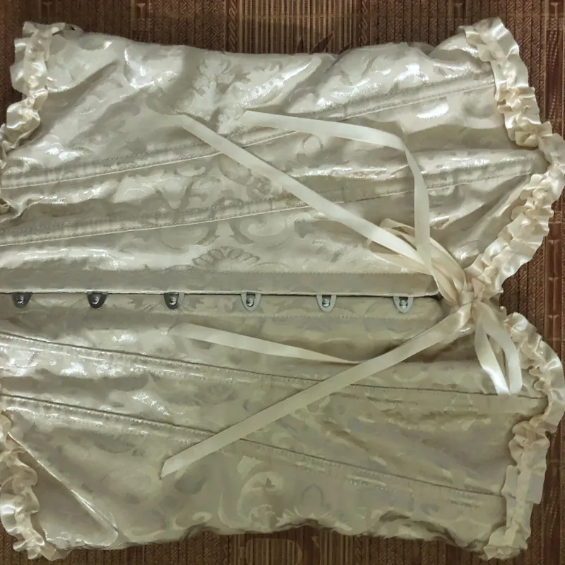 Áo Corset Be Siết Eo Phong cách nàng thơ TẶNG KÈM Áo khoác lụa màu be  1003887