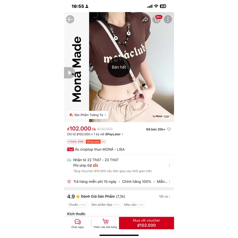 Áo croptop moná 507438