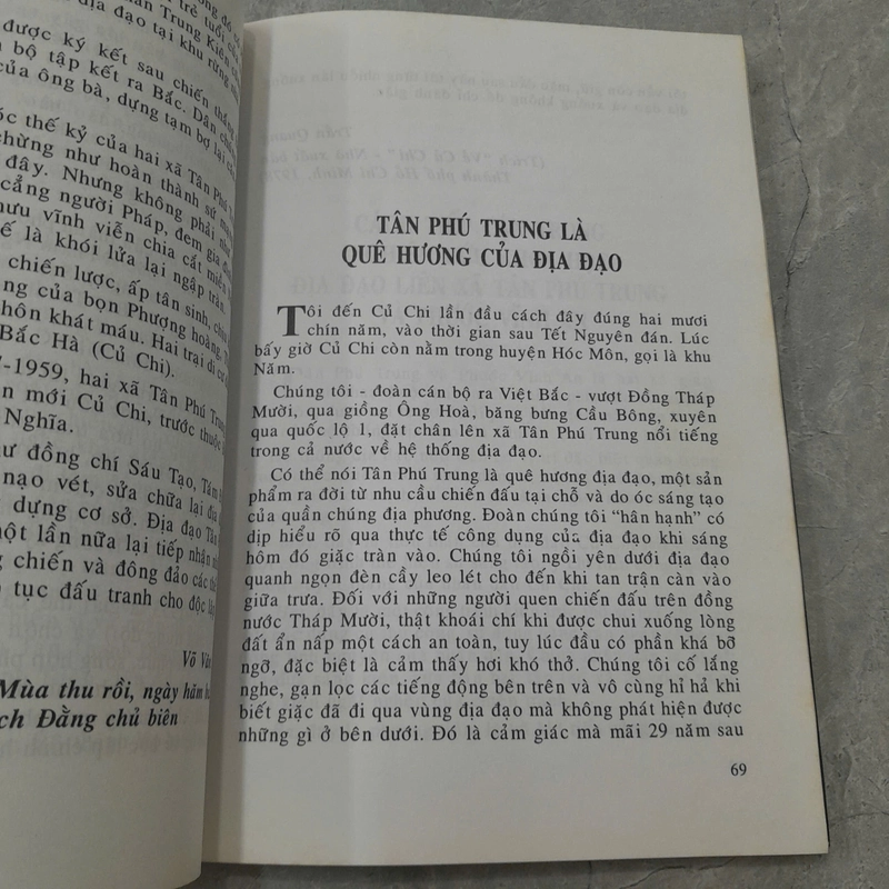 ĐỊA ĐẠO TÂN PHÚ TRUNG VÀ PHƯỚC VĨNH AN CÁI NÔI CỦA ĐỊA ĐẠO CỦ CHI - VÕ TẤN TẠO 463502