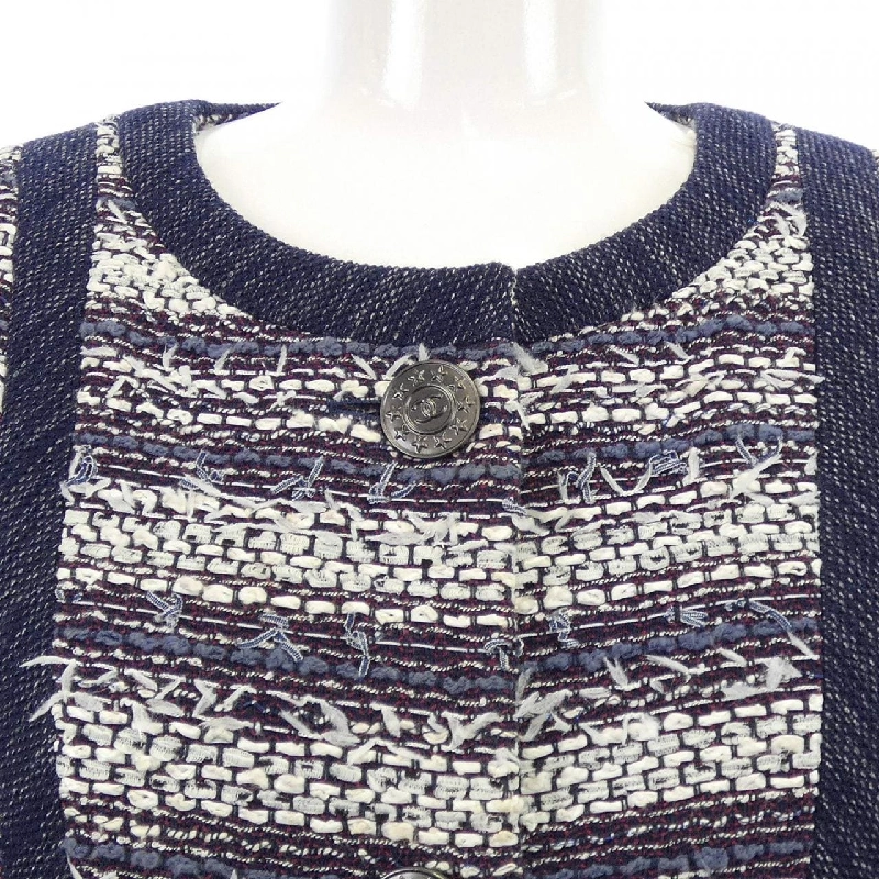 Jacket không cổ CHANEL P45580V33648 627762