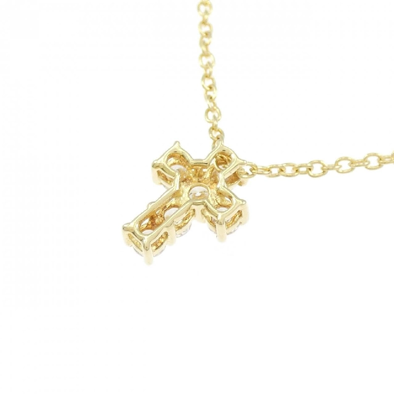 K18YG Dây chuyền kim cương hình chữ thập 0.32CT - Hàng hiệu Chính hãng 865321