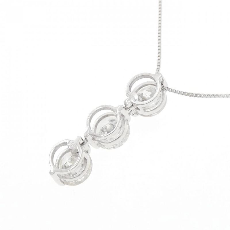 K18WG Dây chuyền kim cương ba viên 1.00CT - Hàng hiệu Chính hãng 860659
