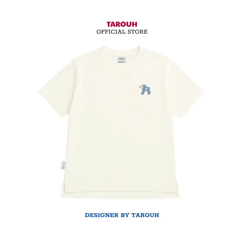 Áo thun nữ xẻ tà màu kem 734579