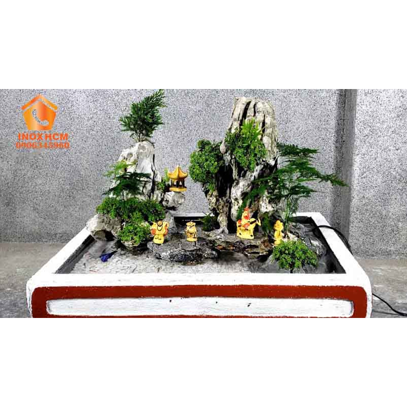 Hòn Non Bộ 80cm - Trang Tri Bể Cá, Nhiều Chi Tiết Tinh Tế-Tỉ Mỉ 3509
