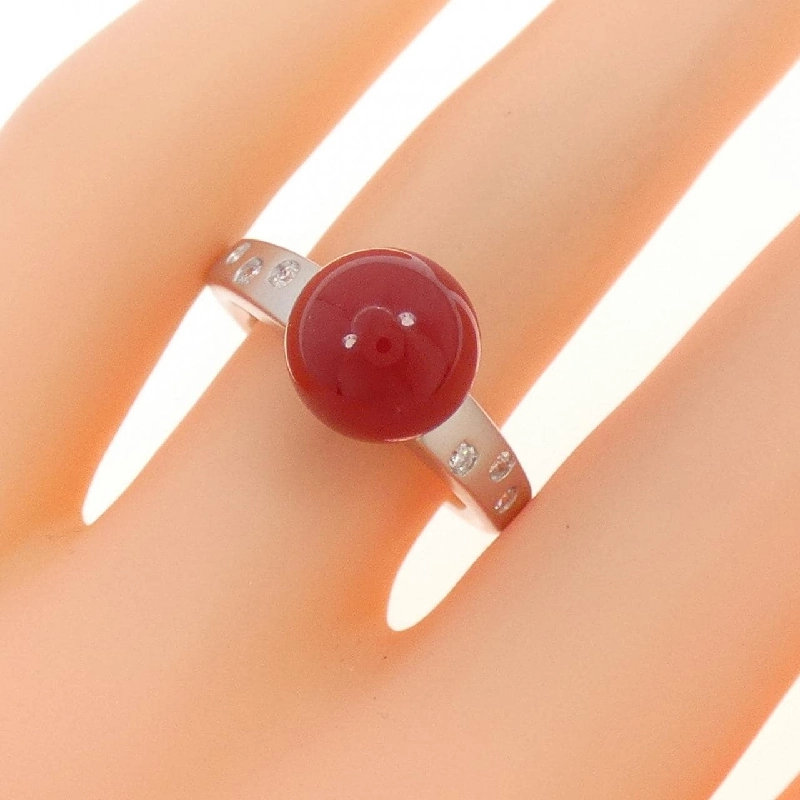 Nhẫn san hô PT900 9.2mm 672970