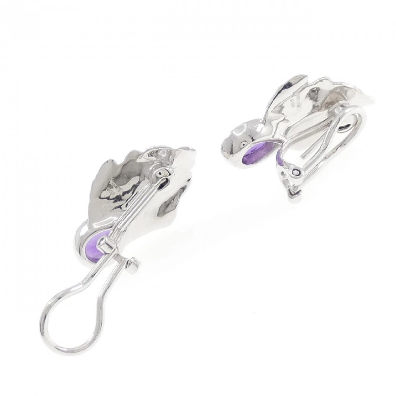 K18WG/K14WG Bông tai/Khuyên tai Amethyst 1.32CT - Hàng hiệu Chính hãng 874757