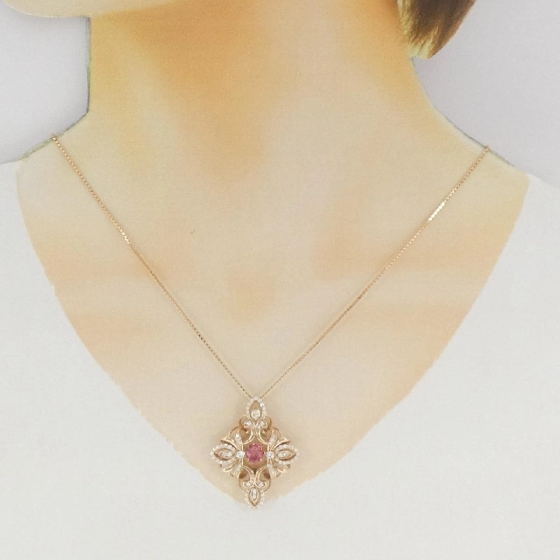 K18PG Sapphire Necklace 0.88CT - Hàng hiệu Chính hãng 859290