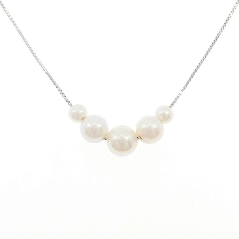 K18WG Ngọc trai Akoya Dây chuyền - Hàng hiệu Chính hãng 860852