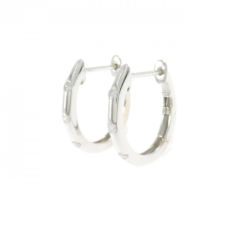 K18WG Bông tai kim cương hình vòng 0.20CT - Hàng hiệu Chính hãng 867494