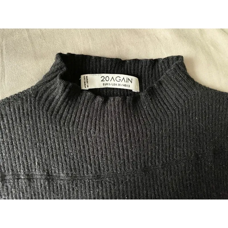MỚI 98%***ÁO LEN TĂM TANK TOP 20AGAIN* MÀU ĐEN DÁNG BODY SIZE S* TẶNG QUÀ 0Đ FREESHIP 591627