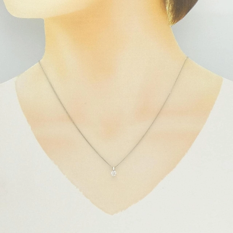 Dây chuyền kim cương Solitaire PT900/PT850 0.30CT - Hàng hiệu Chính hãng 861052