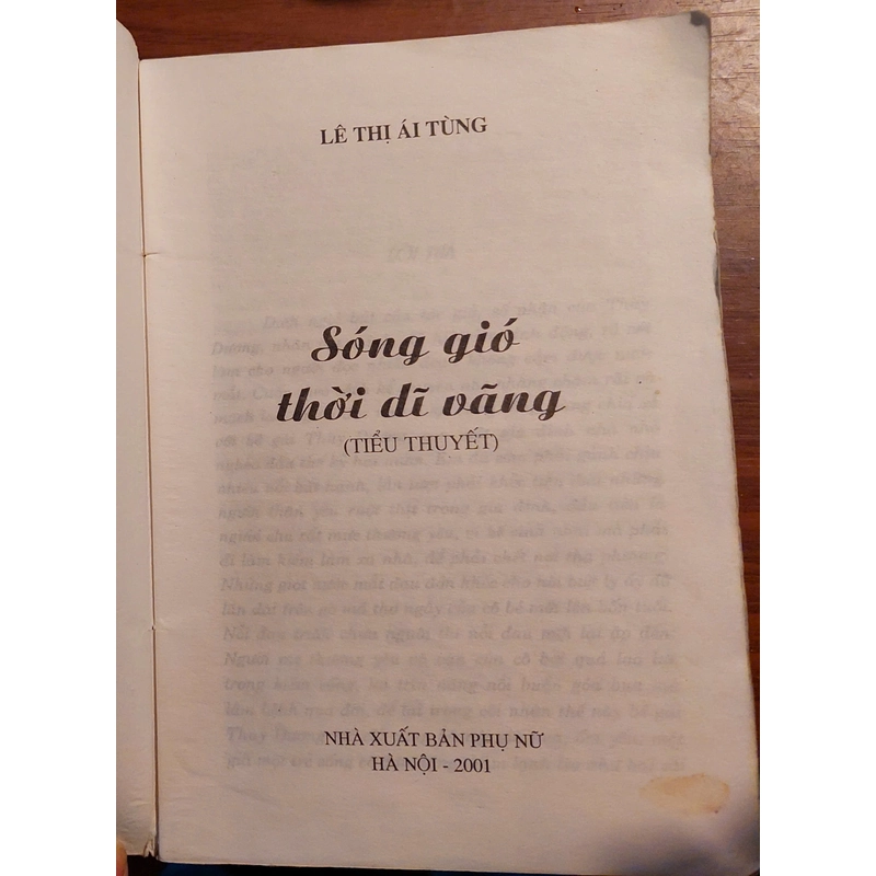 TIỂU THUYẾT “SÓNG GIÓ THỜI DĨ VÃNG” (LÊ THỊ ÁI TÙNG) 380741