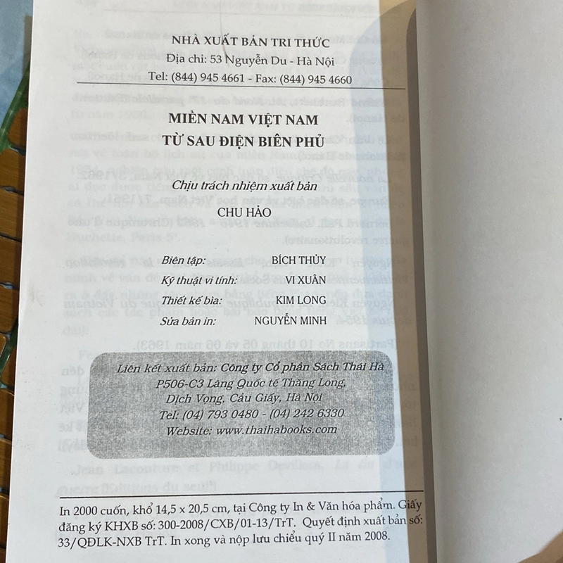 MIỀN NAM VIỆT NAM TỪ SAU ĐIỆN BIÊN PHỦ (XB 2008) 508943