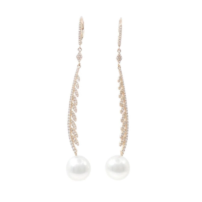 K18PG Bạch Ngọc Trai Bông Tai 11mm - Hàng hiệu Chính Hãng 864111