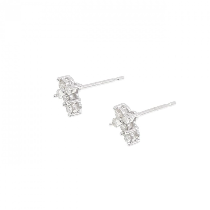 K18WG Bông tai kim cương chéo 0.12CT - Hàng hiệu Chính hãng 869143