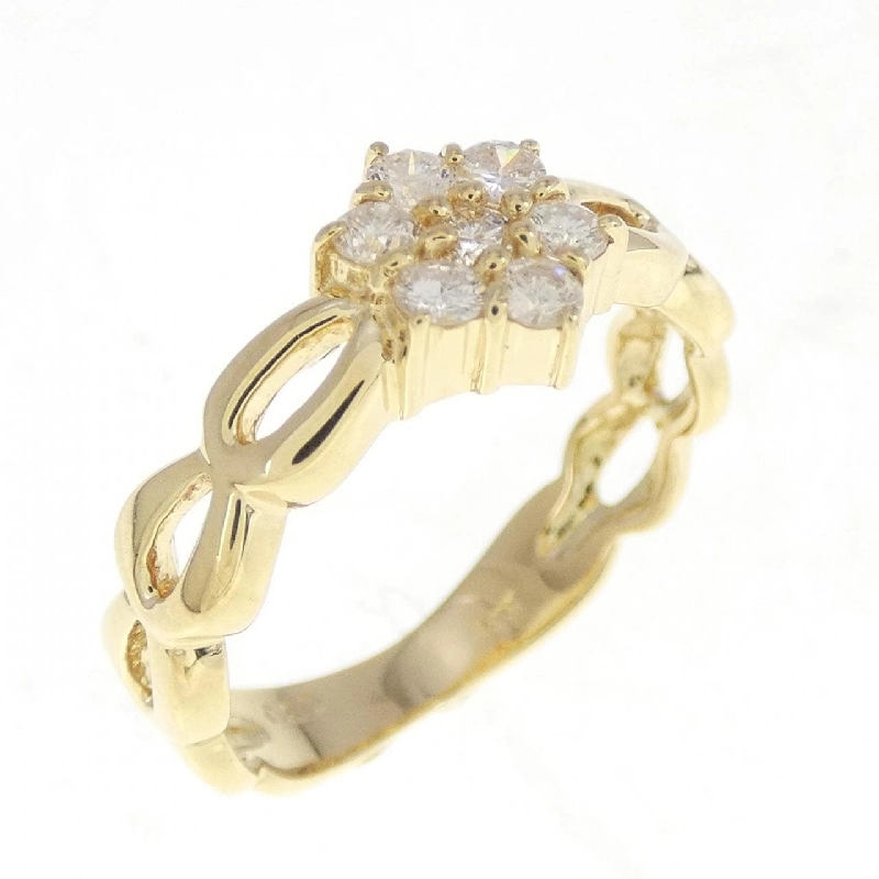 Nhẫn kim cương hoa K18YG 0.30CT 673181