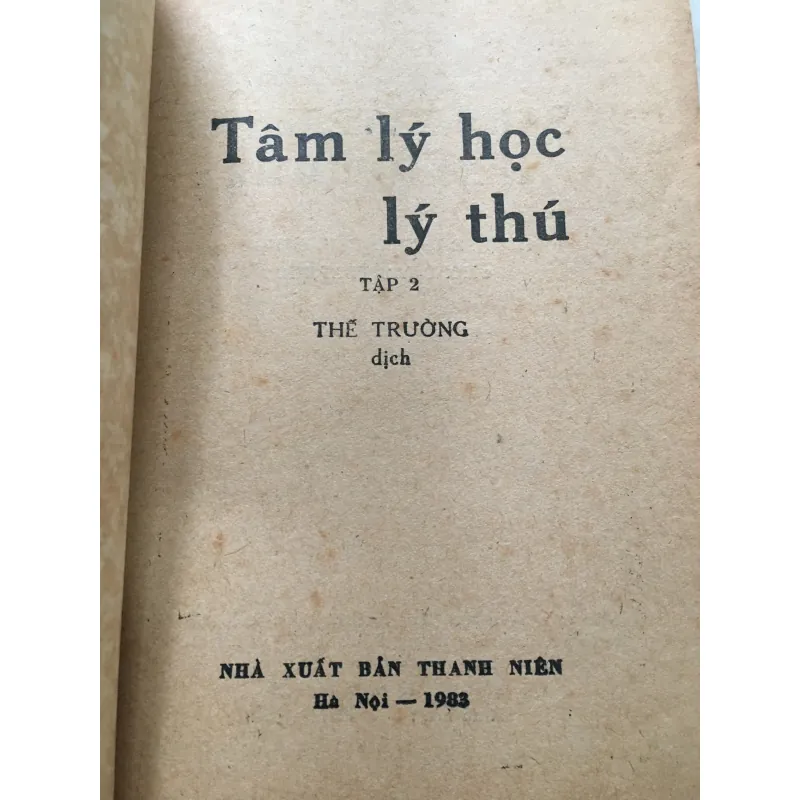 Tâm Lý Học Lý Thú - K.Platonov (NXB Thanh Niên 1983) trọn bộ 2 tập ( hiếm thấy) 561258