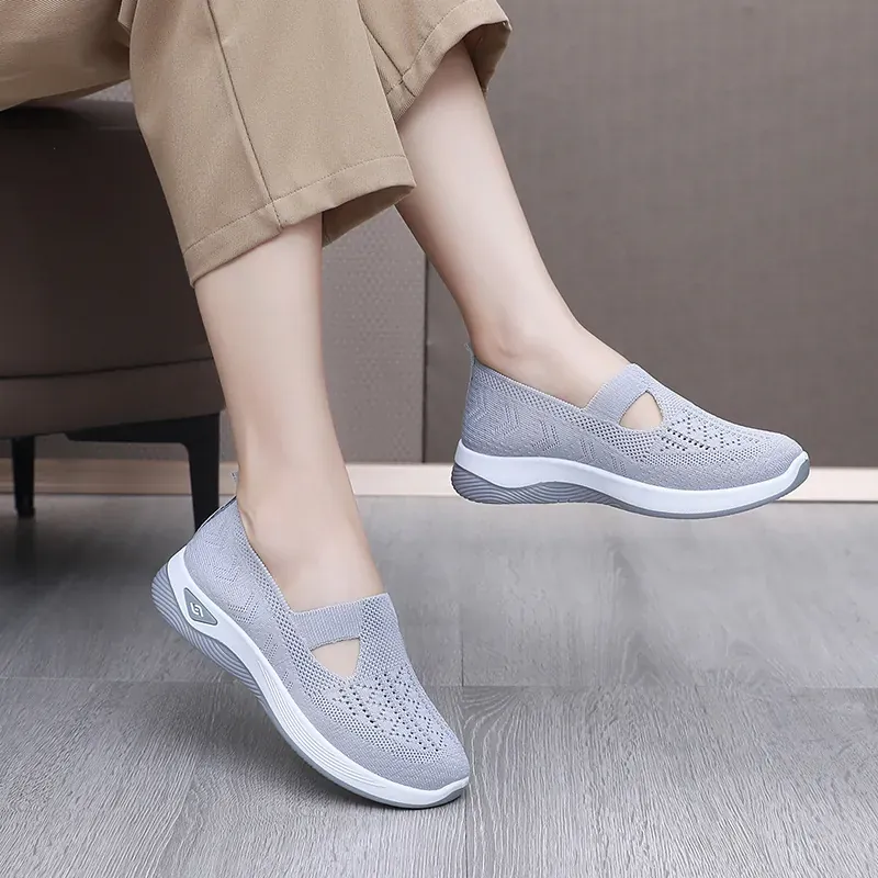 [HÀNG SẴN] Giày Nữ , Giày Lười Nữ Thoáng Khí Đế Mềm, Giày Trung Niên Đi Bộ Thời Trang 574072
