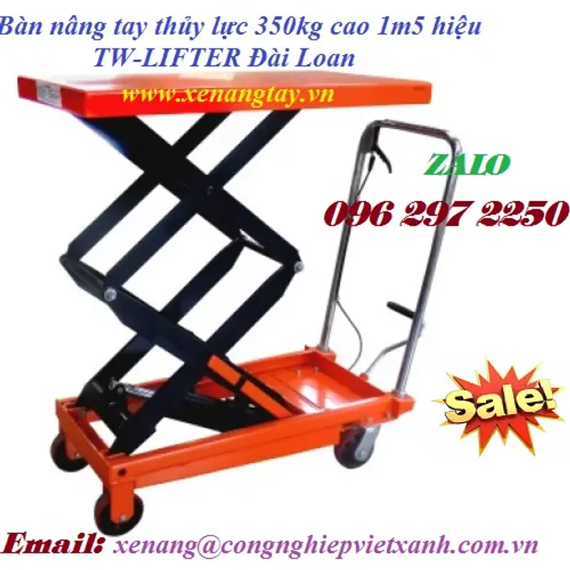 Bàn nâng tay thủy lực 350kg cao 1m5 hiệu TW-LIFTER Đài Loan 976326