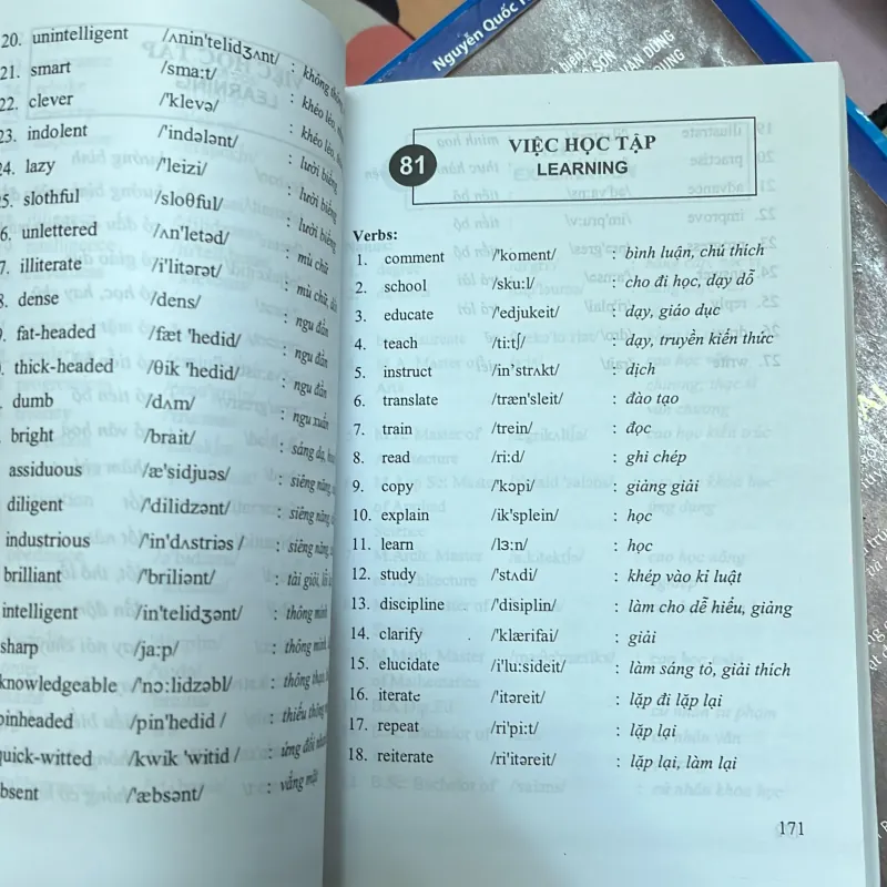 Từ vựng tiếng Anh theo chủ điểm 784941