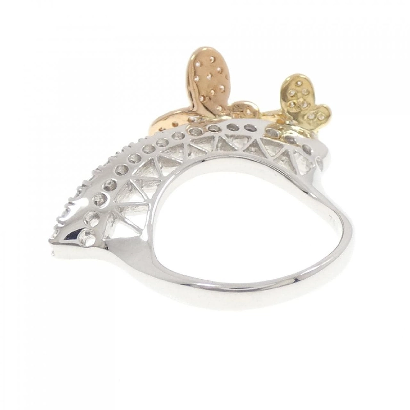 Nhẫn kim cương bướm ba màu 750 - 0.50CT - Hàng hiệu Authentic 849776