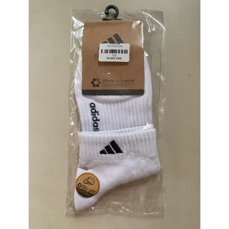 Vớ thể thao adidas size 26-28cm màu trắng chính hãng 720359