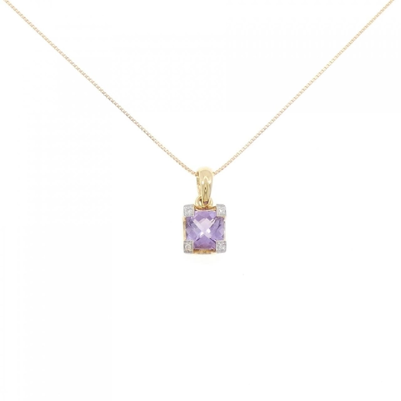 Dây chuyền Amethyst 750YG/750WG/K18YG - Hàng hiệu Authentic 866642