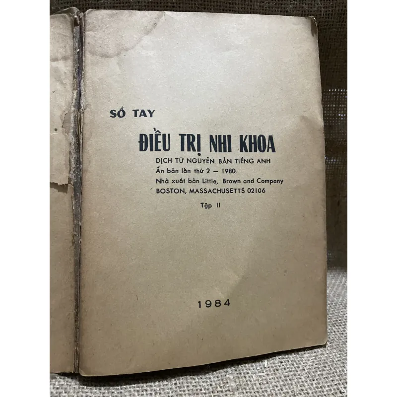 Số tay điều trị nhi khoa Tập 2-390 trang-JOHN W. GRAEF MD. và THOMAS E. CONE. Jr. M.D  800379