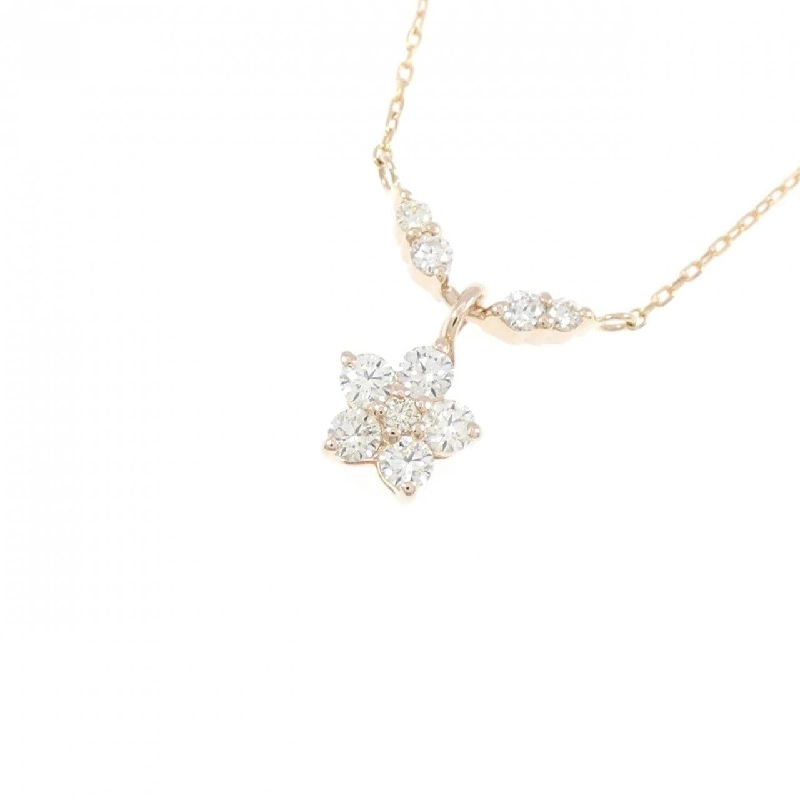 K18PG Hoa Kim Cương Dây Chuyền 0.20CT - Hàng hiệu Chính hãng 856607