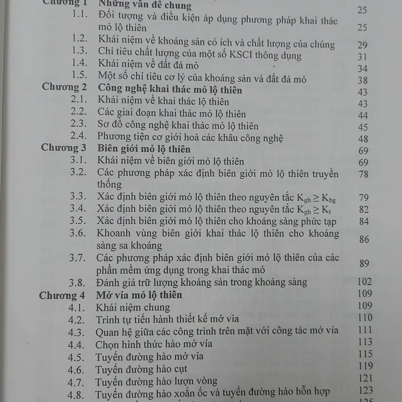 KHAI THÁC KHOÁNG SẢN RẮN BẰNG PHƯƠNG PHÁP LỘ THIÊN  565455