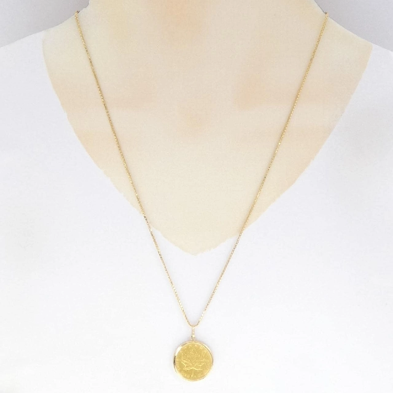 K18YG(枠) Dây chuyền đồng xu - Hàng hiệu Authentic 864891
