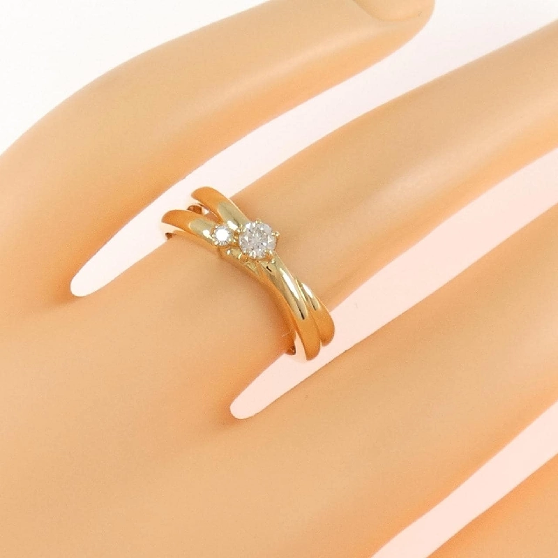 Nhẫn kim cương K18YG 0.14CT 668903