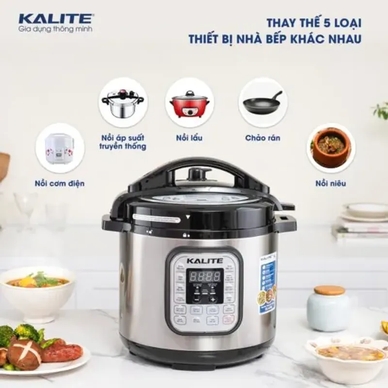 Nồi áp suất điện KALITE KL-636 đa năng 5in1, dung tích 6L 577575