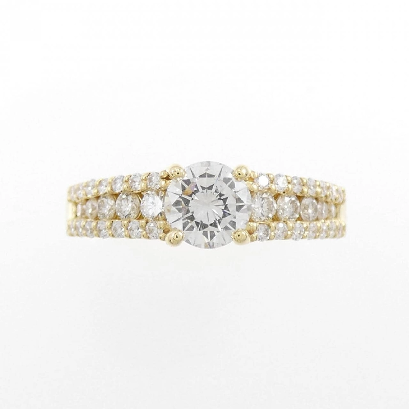 Nhẫn kim cương K18YG 0.507CT F SI1 VG - Hàng hiệu Authentic 875063