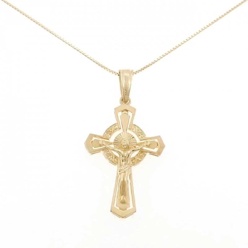 K18YG Dây chuyền hình chữ thập - Hàng hiệu Chính hãng 857606