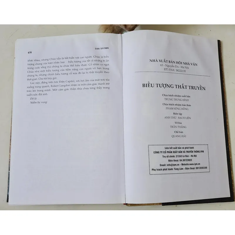 Dan Brown - tiểu thuyết BIỂU TƯỢNG THẤT TRUYỀN 704336