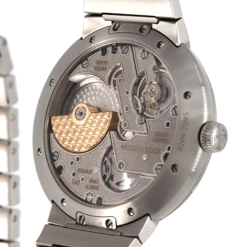 Louis Vuitton Tambour Automatic Steel Silver W1ST10 SS tự động - Hàng hiệu chính hãng 879227