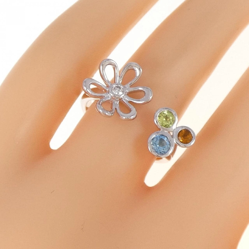 Nhẫn đá màu K18WG - Hàng hiệu Authentic 858709