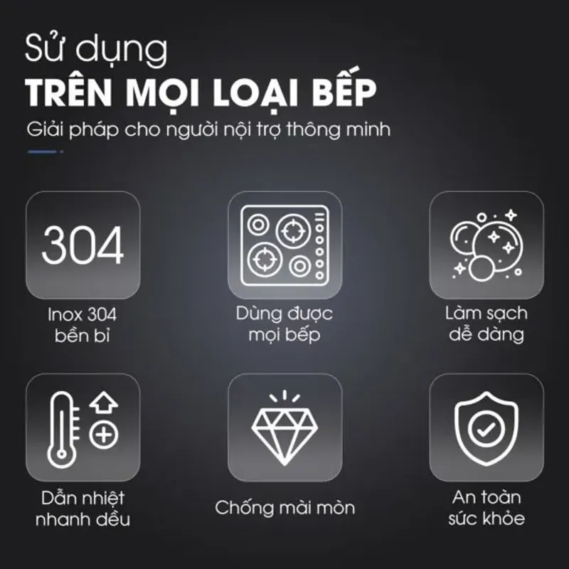 🌟 Quánh Inox Kalite KSP1601 – 3 Lớp Cao Cấp, Dẫn Nhiệt Siêu Nhanh 726356